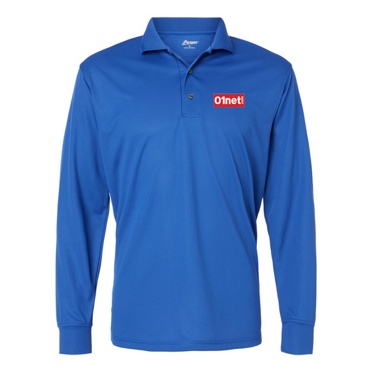 Men's 01net Logo Paragon Prescott Long Sleeve Polo
