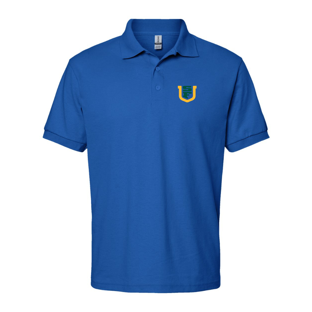 Men's San Francisco Dons Logo Gildan Dry Blend Jersey Polo