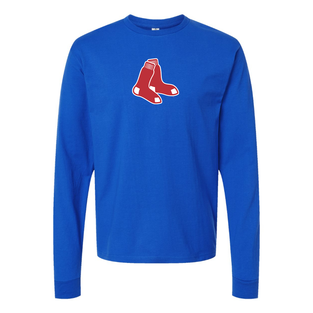 Men's Long Boston Red Sox Logo Sleeve T-Shirt