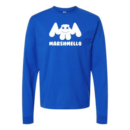 Men's Marshmello Logo Cotton Long Sleeve T-Shirt