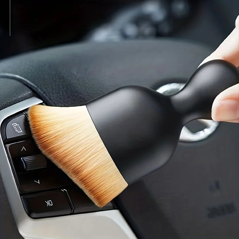 Soft Bristle Detail Brush for Car Interior Cleaning, Ideal for Dusting Vents, Buttons, and Small Crevices