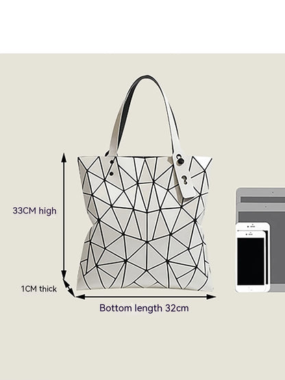 Geometric Pattern Tote Bag for Women with Adjustable Handles and Modern Design