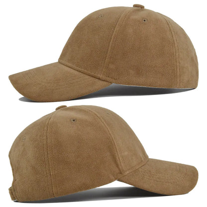 Classic Suede Baseball Cap with Adjustable Strap for Stylish and Comfortable Casual Wear