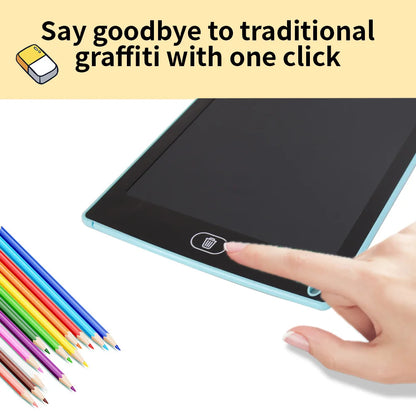 Portable 8.5-Inch LCD Writing Tablet for Kids and Adults, Ideal for Drawing, Note-Taking, and Educational Activities, Features One-Click Erase Button and Eco-Friendly Design for Endless Reusability