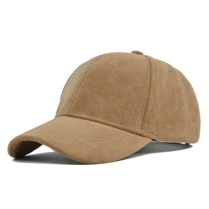 Classic Suede Baseball Cap with Adjustable Strap for Stylish and Comfortable Casual Wear