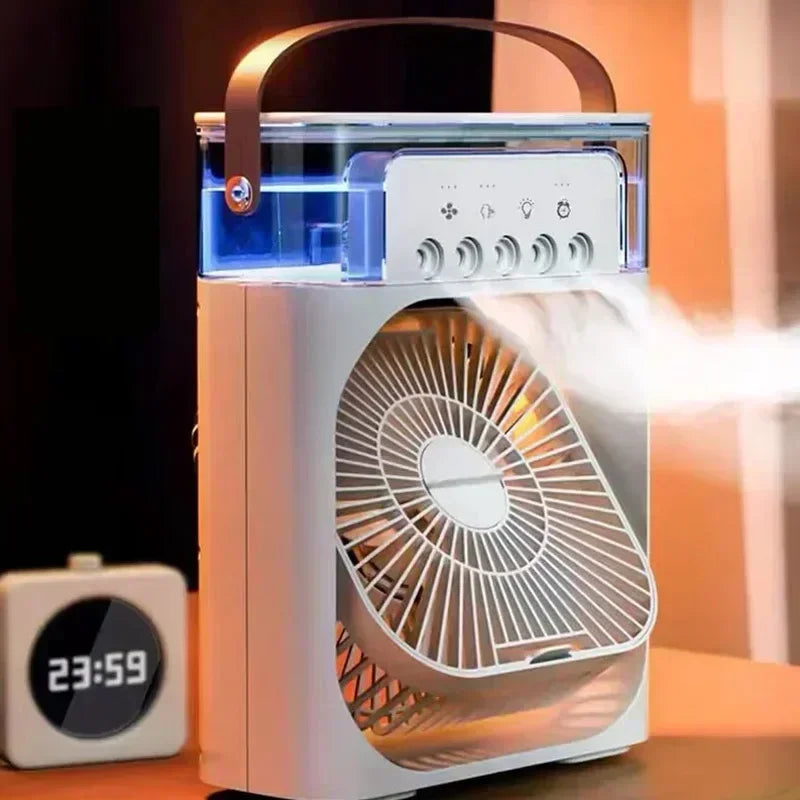 Portable Air Cooler with Built-in Fan, Humidifier, and LED Display, Ideal for Personal Cooling and Air Circulation