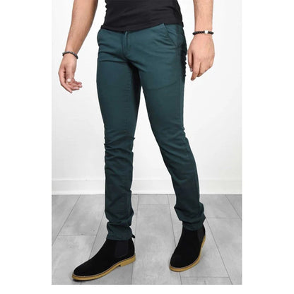 Men's Slim-Fit Chinos with Classic Pockets and Tailored Legs