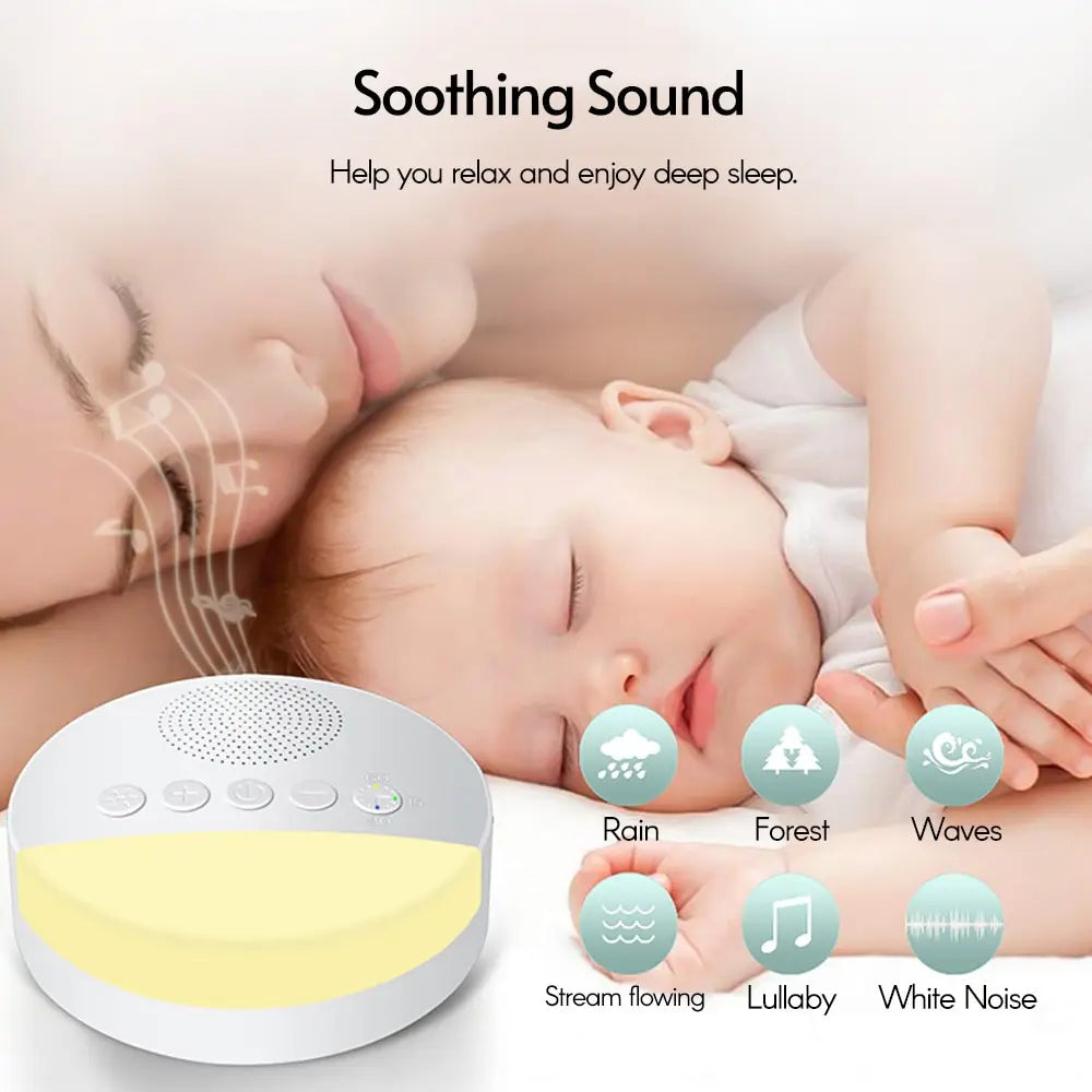 Portable Baby Sleep Soother with Built-in Night Light and Soothing Sounds for Improved Sleep Quality