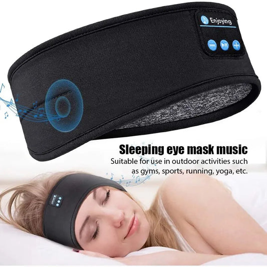 Wireless Bluetooth Sleep Headband with Built-in Speakers and Eye Mask Functionality, Perfect for Sleep, Meditation, and Outdoor Activities like Running, Yoga, and Sports