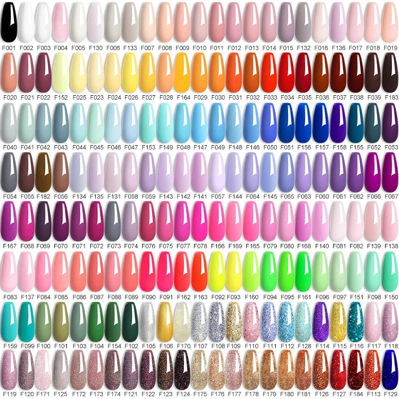 129-Color Gel Nail Polish Set with UV & LED Compatibility, Long-Lasting Formula, and High-Gloss Finish for Professional and Home Manicures