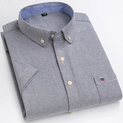 Classic Plaid Button-Down Men's Dress Shirts with Long Sleeves and Tailored Fit