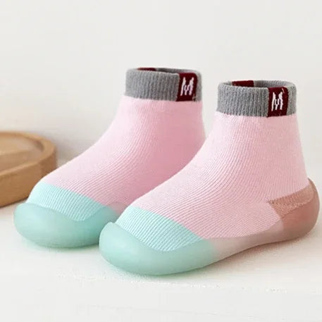 Soft Sole Baby Walking Shoes with Slip-Resistant Outsole and Comfortable Knitted Upper for Toddlers