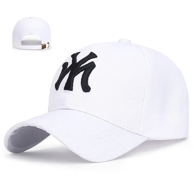 Embroidered Initial Baseball Cap with Adjustable Strap for Casual Outdoor Wear