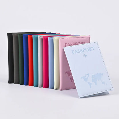 Durable Passport Holder with World Map Design for Travel Protection and Stylish Organization