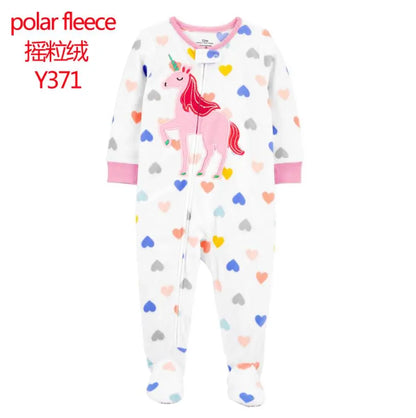 Adorable Animal-Themed Baby Footed Pajamas, Cozy Long-Sleeve Sleepers with Zipper Closure, Soft and Warm Infant Onesies, Various Cute Designs for Boys and Girls