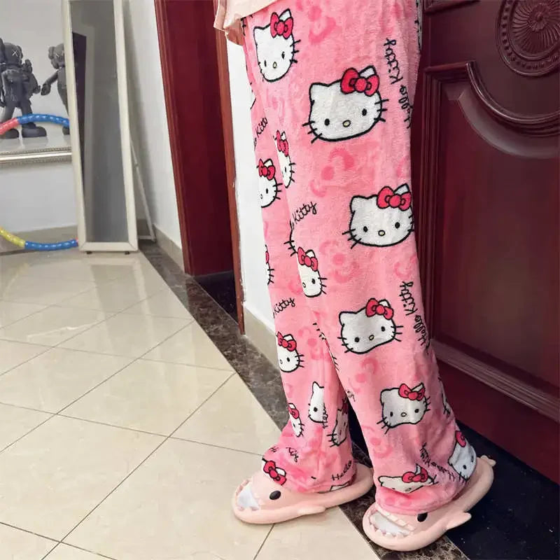 Comfy Hello Kitty Lounge Pants for Kids – Soft and Cozy with Adorable Cartoon Print