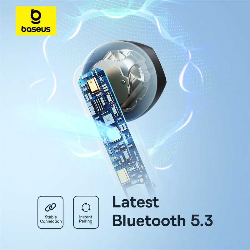 Wireless Bluetooth Earbuds with IPX4 Waterproof Rating and Bluetooth 5.3 Connectivity