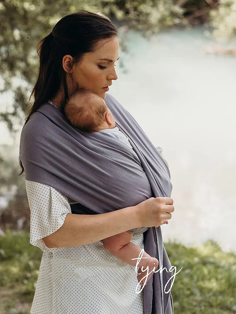 Soft and Breathable Baby Wrap Carrier with Ergonomic Design for Hands-Free Comfort and Secure Babywearing