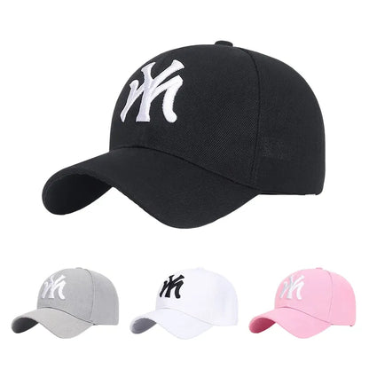 Embroidered Initial Baseball Cap with Adjustable Strap for Casual Outdoor Wear