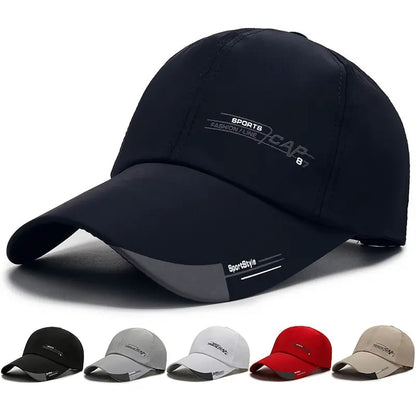 Lightweight Sports Cap with Breathable Fabric and Reflective Details for Outdoor Activities