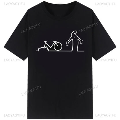 Men's Short Sleeve T-Shirt with Abstract Graphic Print and Minimalist Design for Casual and Streetwear Fashion