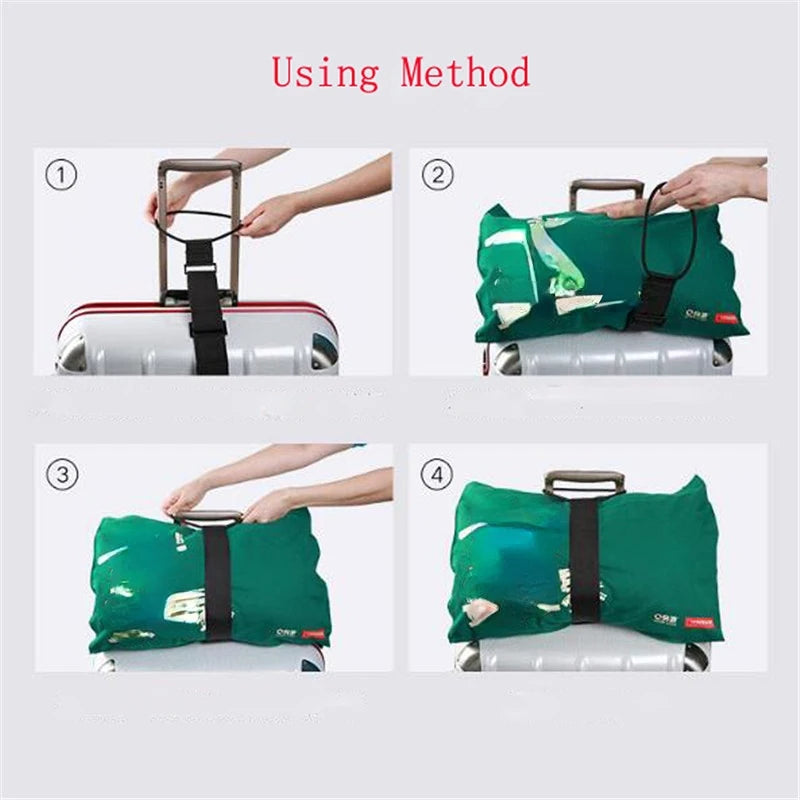 Adjustable Travel Luggage Strap, Secure and Convenient Bag Attachment for Suitcase Handles, Perfect for Extra Carry-On Stability