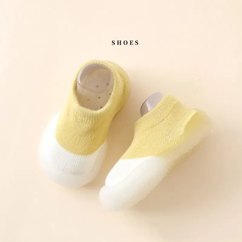 Soft Sole Baby Walking Shoes with Slip-Resistant Outsole and Comfortable Knitted Upper for Toddlers