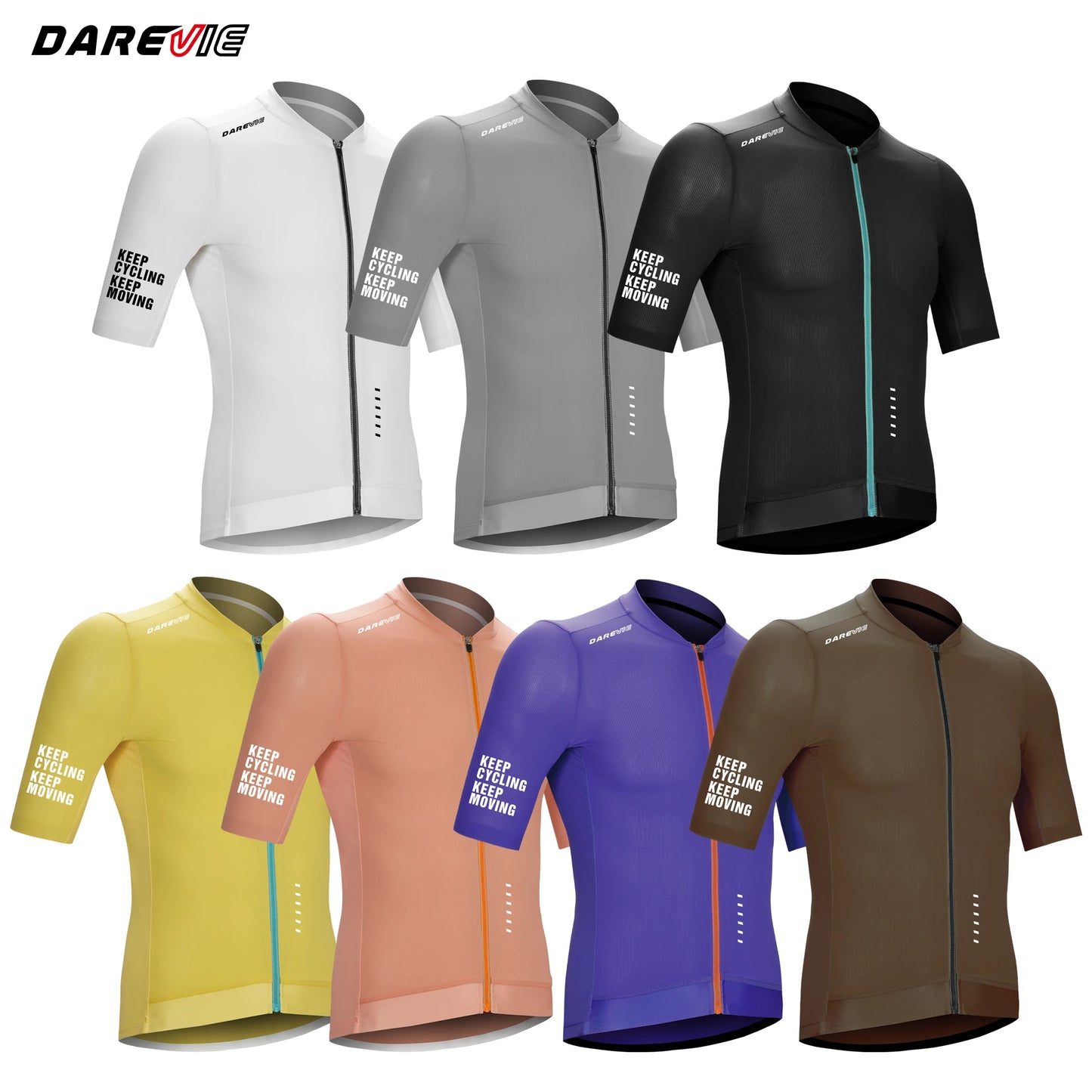 Men's Pro Cycling Jersey with Full Zip, Short Sleeves, and Moisture-Wicking Fabric for High Performance and Comfort