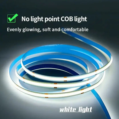 USB-Powered Touch Control LED Light Strip with Adjustable Brightness, Featuring Seamless COB Lighting Technology for Smooth and Continuous Illumination, Ideal for Home Decoration and Ambient Lighting