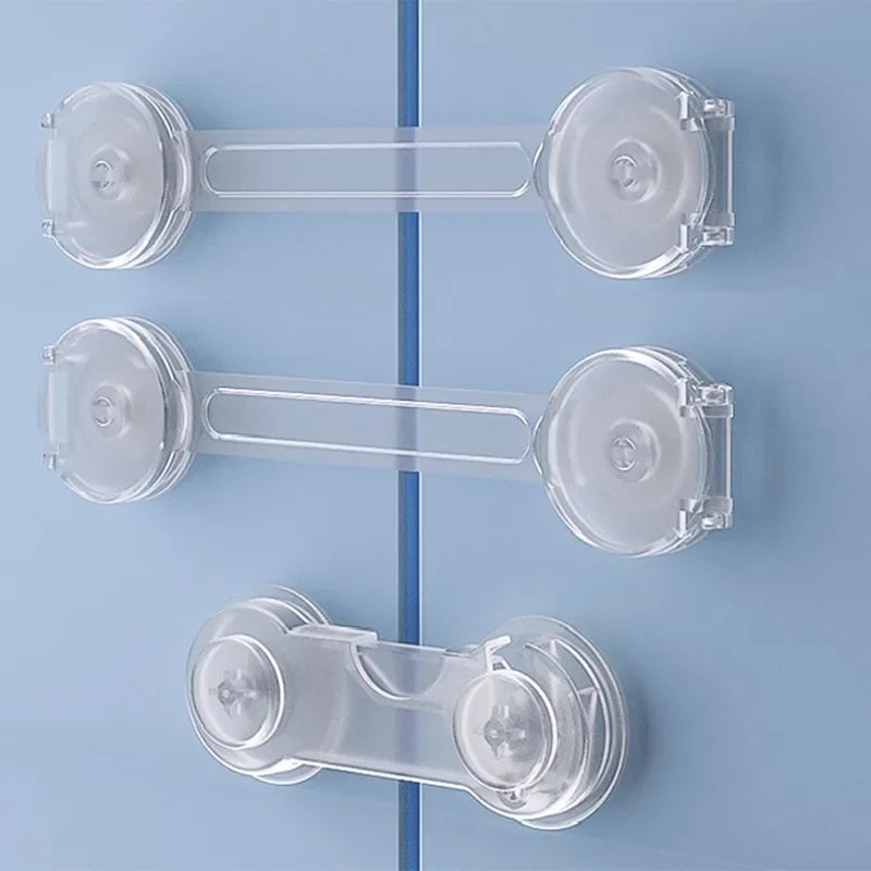 Durable Child Safety Cabinet Locks for Secure Baby Proofing - Pack of 5