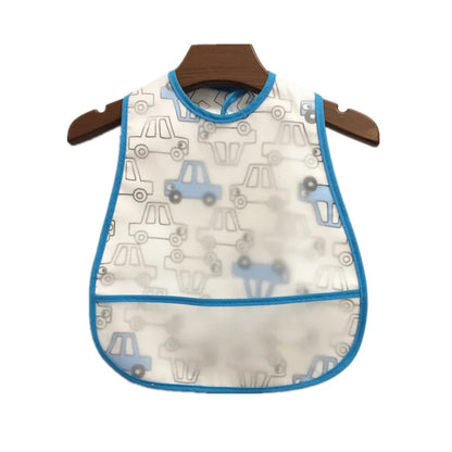 Adorable Waterproof Baby Bibs with Catch-All Pocket and Fun Cartoon Designs for Easy Clean-Up