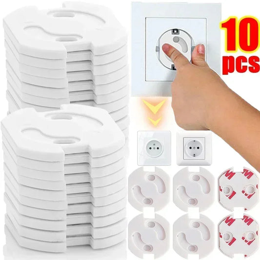 10-Pack Baby Proofing Outlet Covers with Rotating Mechanism for Enhanced Electrical Safety