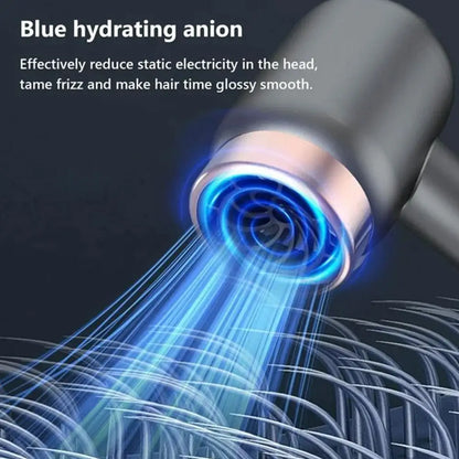 High-Speed Hair Dryer with 26000 RPM Motor and Quick-Dry Technology, Capable of Drying Hair in 29 Seconds, Featuring Compact Design for Efficient and Portable Use