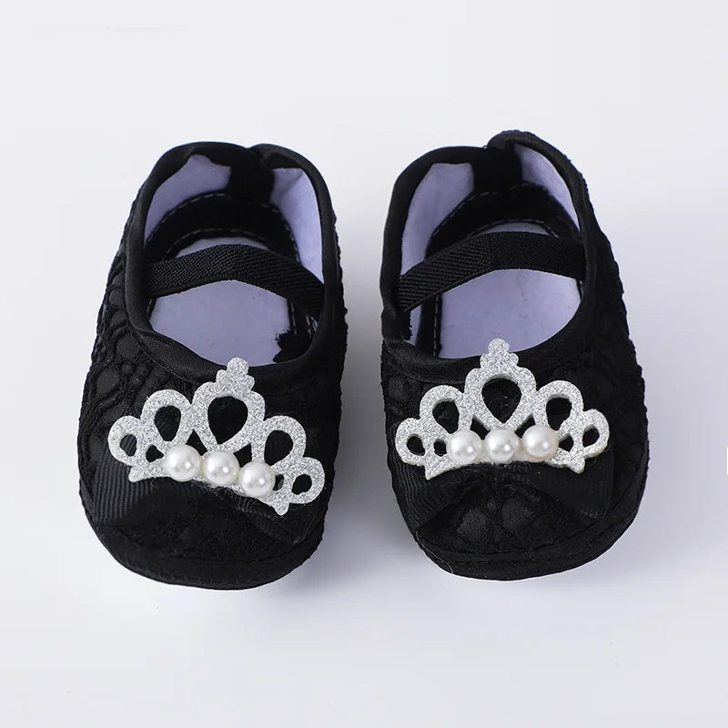 Soft Baby Mary Jane Flats with Large Bow Detail and Elastic Strap for Secure Fit