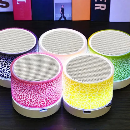 Bluetooth Speaker with Dancing LED Lights, Hands-Free Calling, and MicroSD Card Support for Portable Music Playback