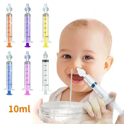 Baby Nasal Irrigation Syringe with Soft Silicone Tip for Gentle Nasal Cleaning – 10ml Capacity