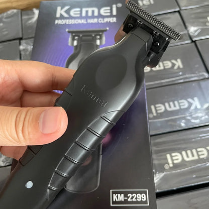 Kemei Professional Hair Clipper with USB Charging, Precision Trimming Blades, and 6 Guide Combs for Customizable Haircutting and Grooming