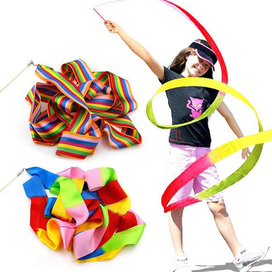 Gymnastics Dance Ribbons with Wands for Kids and Adults, Perfect for Rhythmic Gymnastics, Dance, and Cheerleading Performances