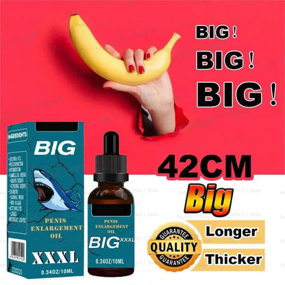 Natural Male Enhancement Oil, Promotes Size Increase and Improved Performance, 10ml Bottles for Daily Use, Enriched with Pure Natural Extracts