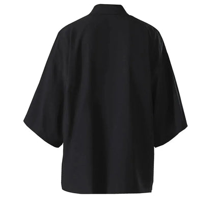 Men's Loose-Fit Kimono Cardigan with 3/4 Sleeves and Open Front, Ideal for Casual and Layered Outfits