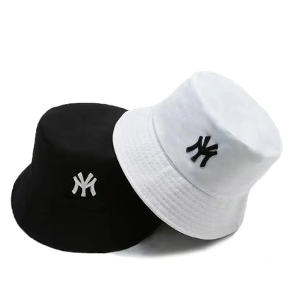 Classic Bucket Hat with Embroidered NY Logo for Trendy and Versatile Casual Wear