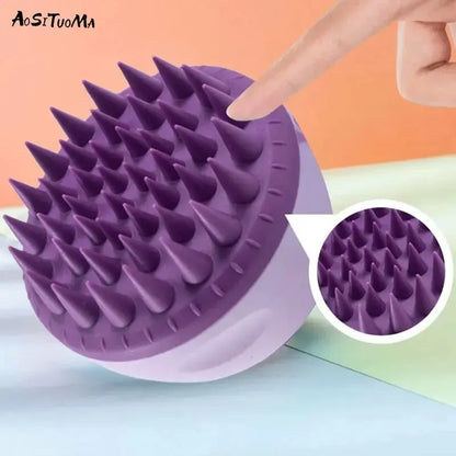 Scalp Massager and Shampoo Brush with Soft Silicone Bristles for Deep Cleansing and Relaxation