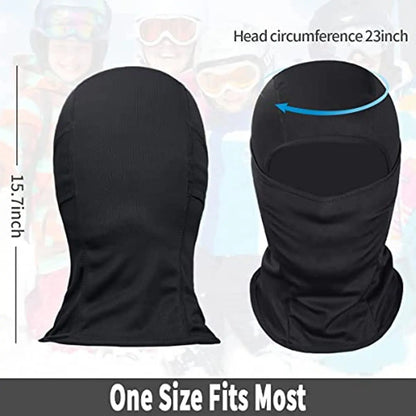 Full-Face Balaclava Mask with Moisture-Wicking Fabric and Enhanced Breathability for Outdoor Sports and Cold Weather Protection