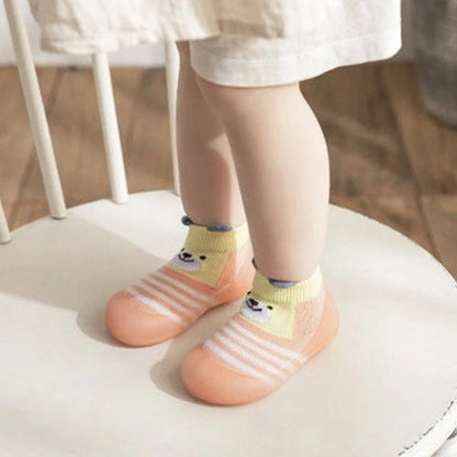 Adorable Baby Sock Shoes with Animal Designs and Non-Slip Rubber Soles for Toddlers