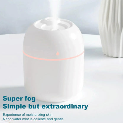 Ultrasonic Humidifier with LED Night Light for Comfortable Sleep and Atmosphere Enhancement, Featuring Adjustable Mist Output and Quiet Operation for Bedrooms and Small Spaces.