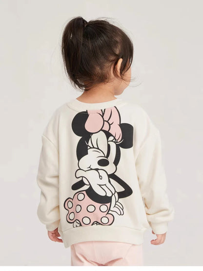 Disney Friends Toddler Sweatshirt Featuring Popular Cartoon Characters, Soft and Comfortable Fabric, Perfect for Everyday Wear