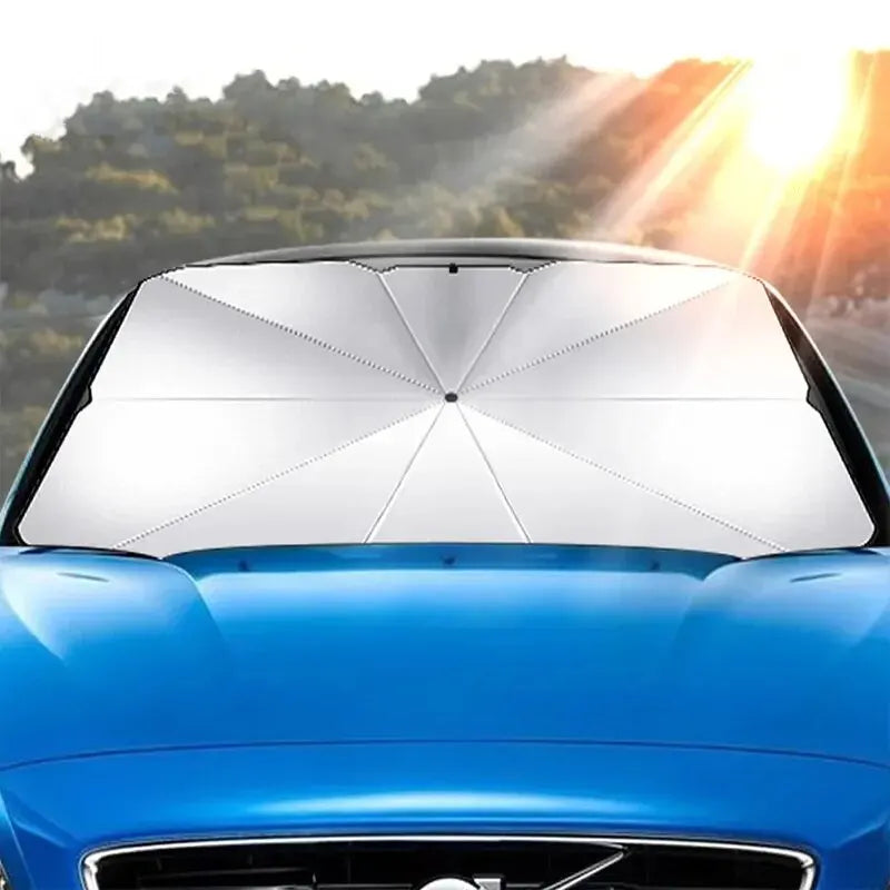 Foldable Car Windshield Sunshade Umbrella with UV Protection and Heat Insulation, Easy to Store and Install for Maximum Interior Protection from Sunlight