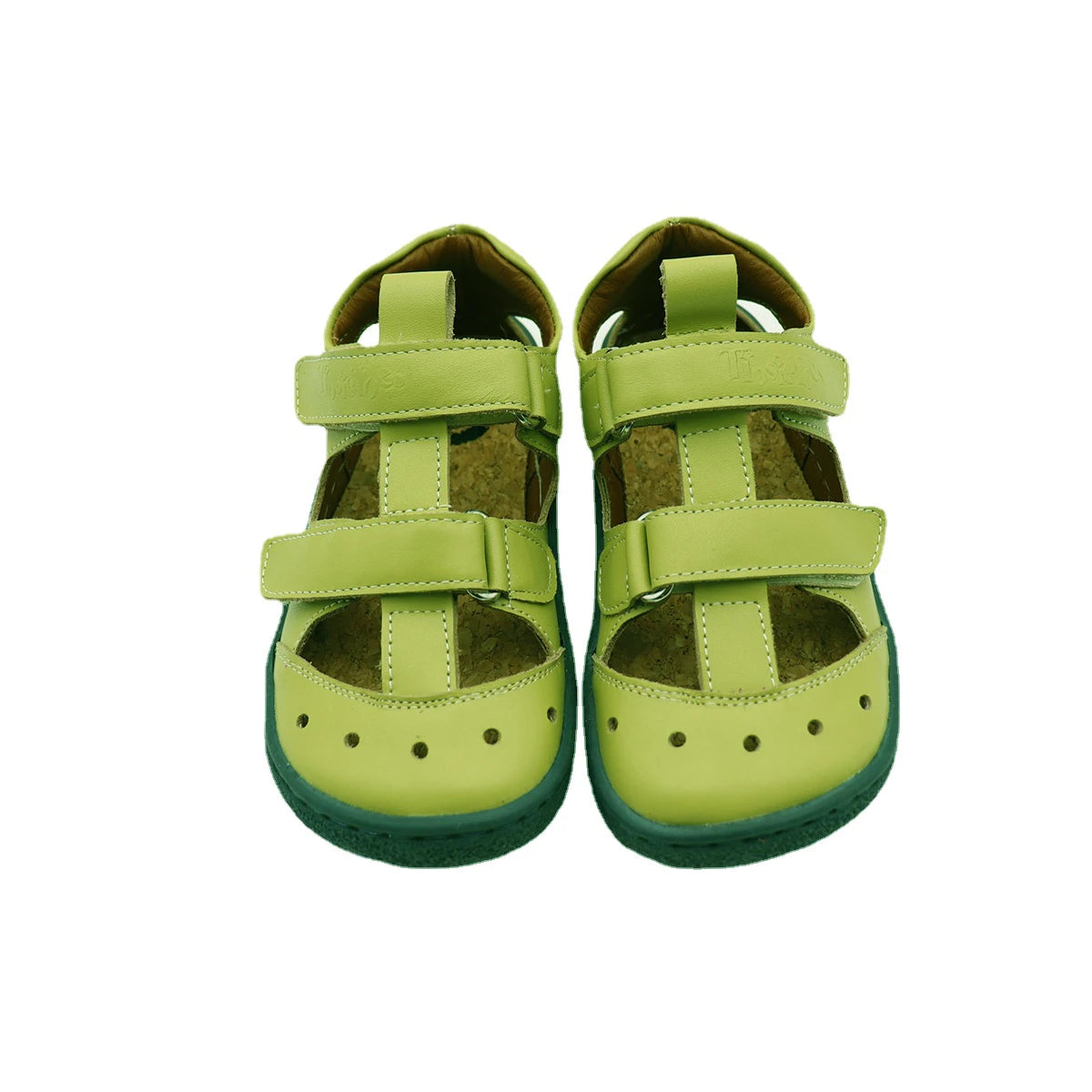 Stylish Kids' Suede Sandals with Triple Velcro Straps, Breathable Design, and Cushioned Cork Footbed for All-Day Comfort and Support