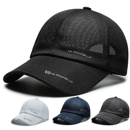 Breathable Mesh Baseball Cap with Embroidered Logo and Adjustable Fit