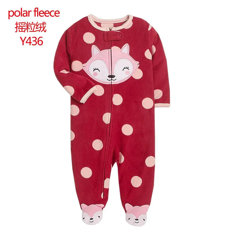 Adorable Animal-Themed Baby Footed Pajamas, Cozy Long-Sleeve Sleepers with Zipper Closure, Soft and Warm Infant Onesies, Various Cute Designs for Boys and Girls